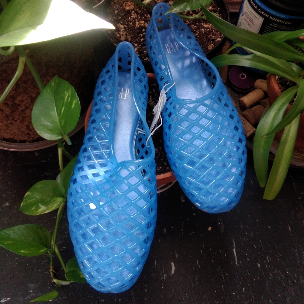 GAP Women's Blue Jelly Slip-On Flats Size 9